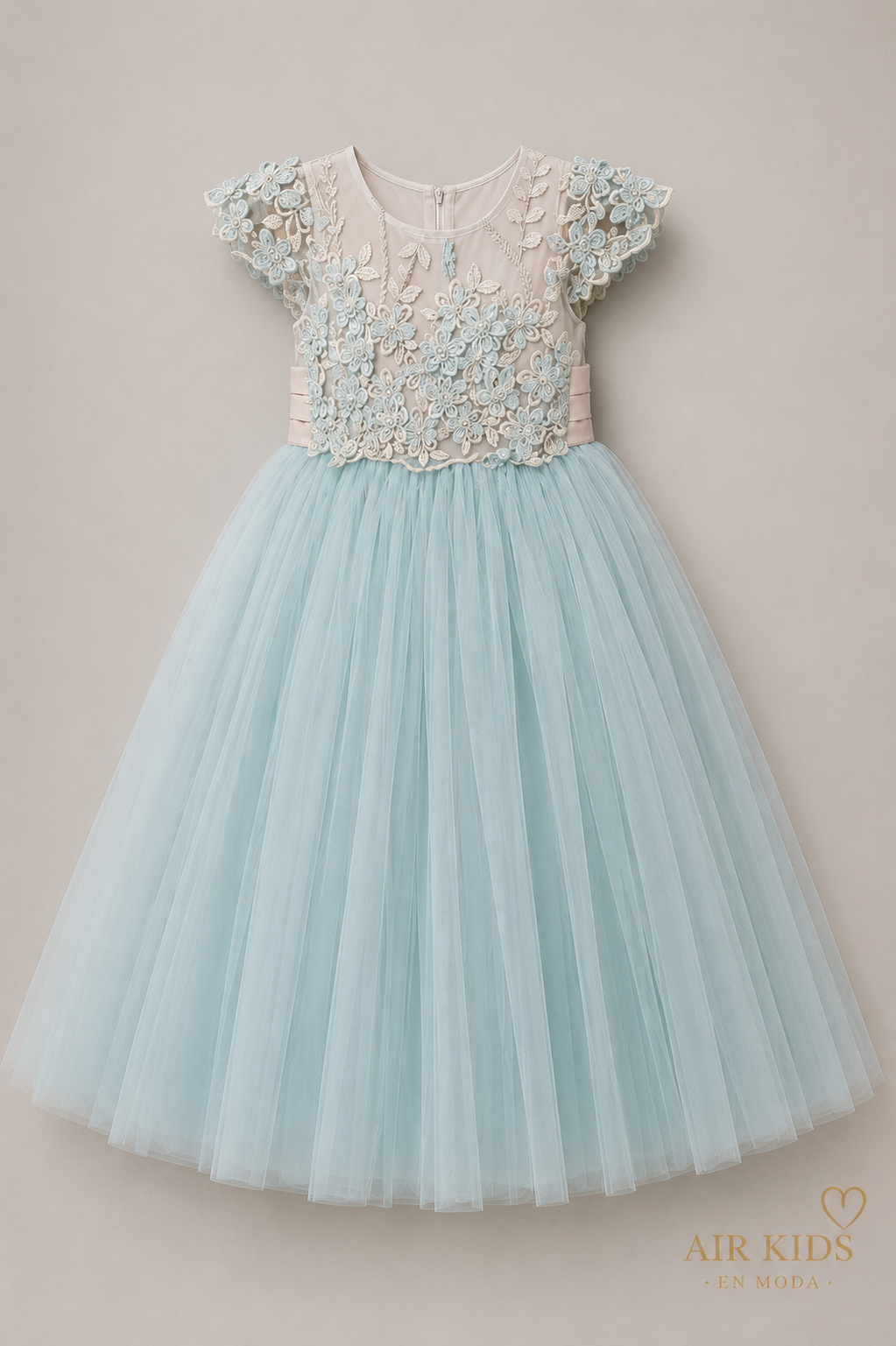Vestido con Corona de Fiesta para Niña 23-008