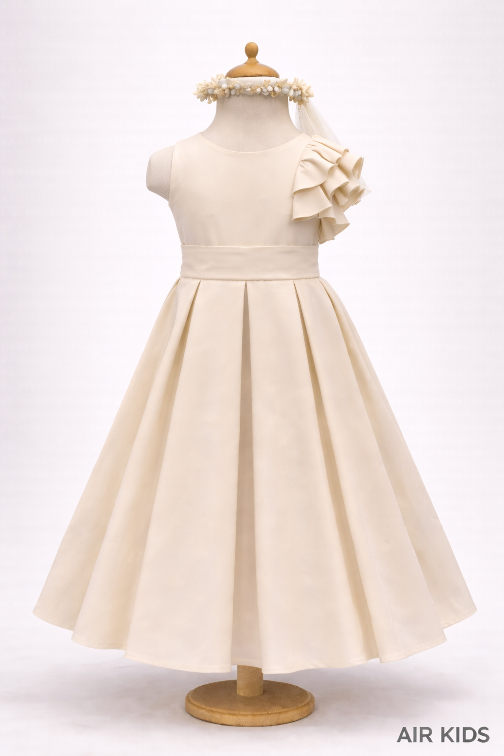 Vestido con Corona de Fiesta para Niñas 24-514