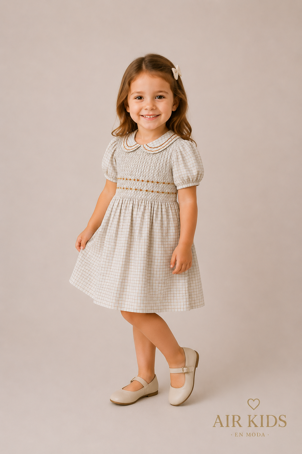 Vestido para Niña Ozi 9437 Talla 4 Años-Liquidacion