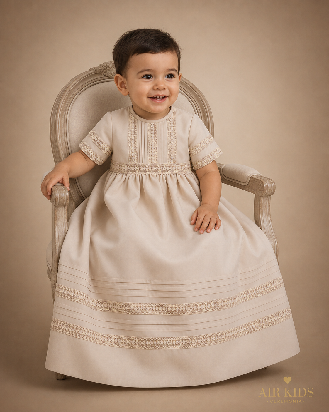 Ropon desmontable de bautizo para Niño 24-856 Talla 24 meses