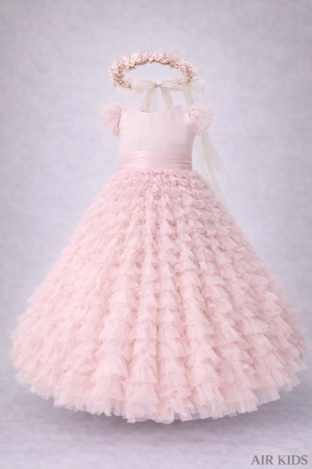 Vestido con Corona de Ceremonia para Niña 23-533 Talla 4 Años