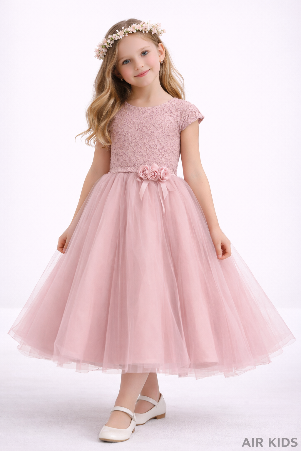 Vestido de Fiesta con Corona para Niña 24-525 Talla 12 Años