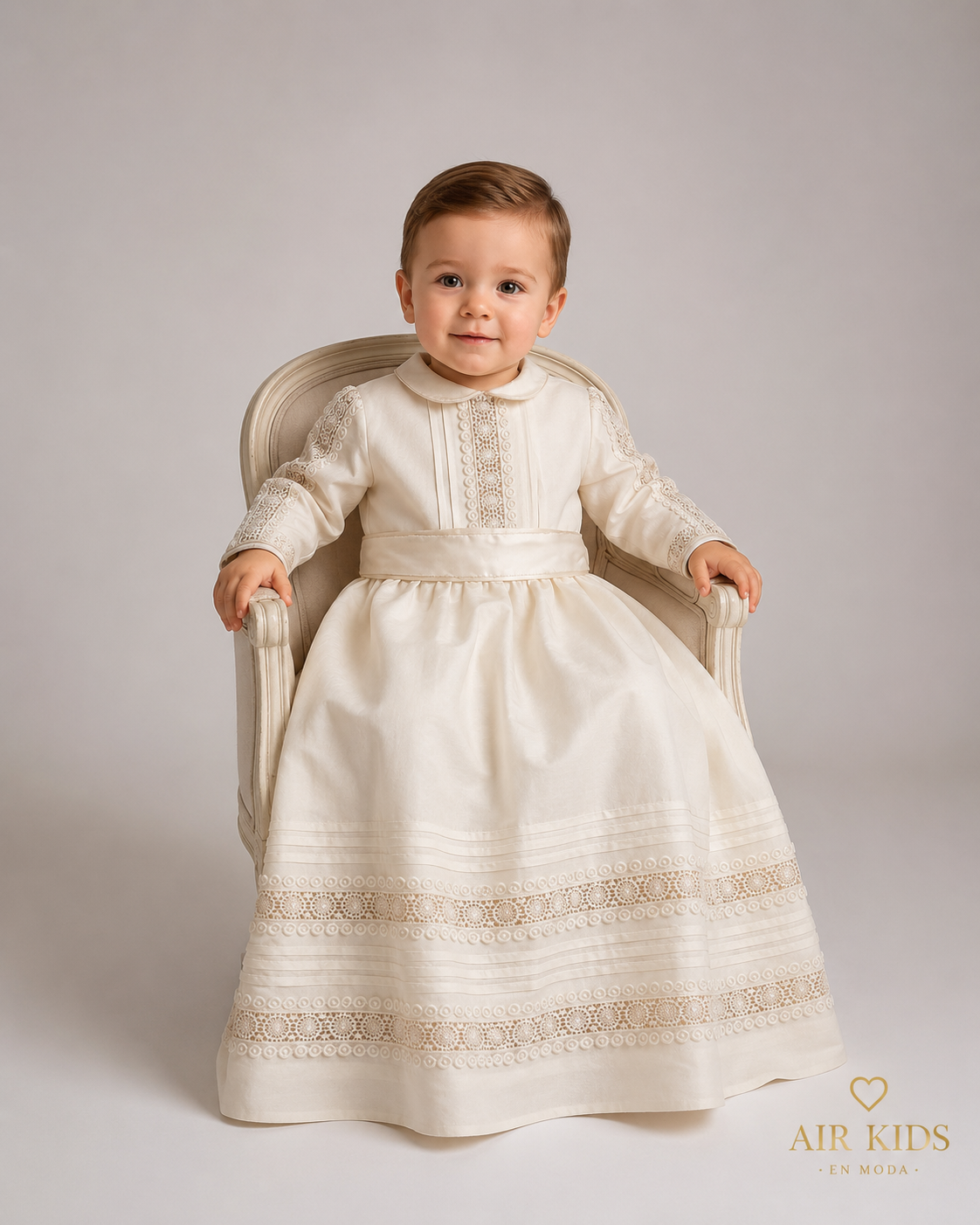 Ropon desmontable de Bautizo para Niño 24-853 Talla 24 Meses
