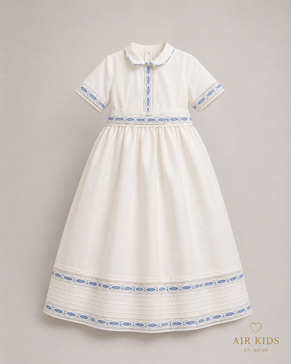 Ropon desmontable para Bautizo de Niño 23-853 Talla 18 Meses