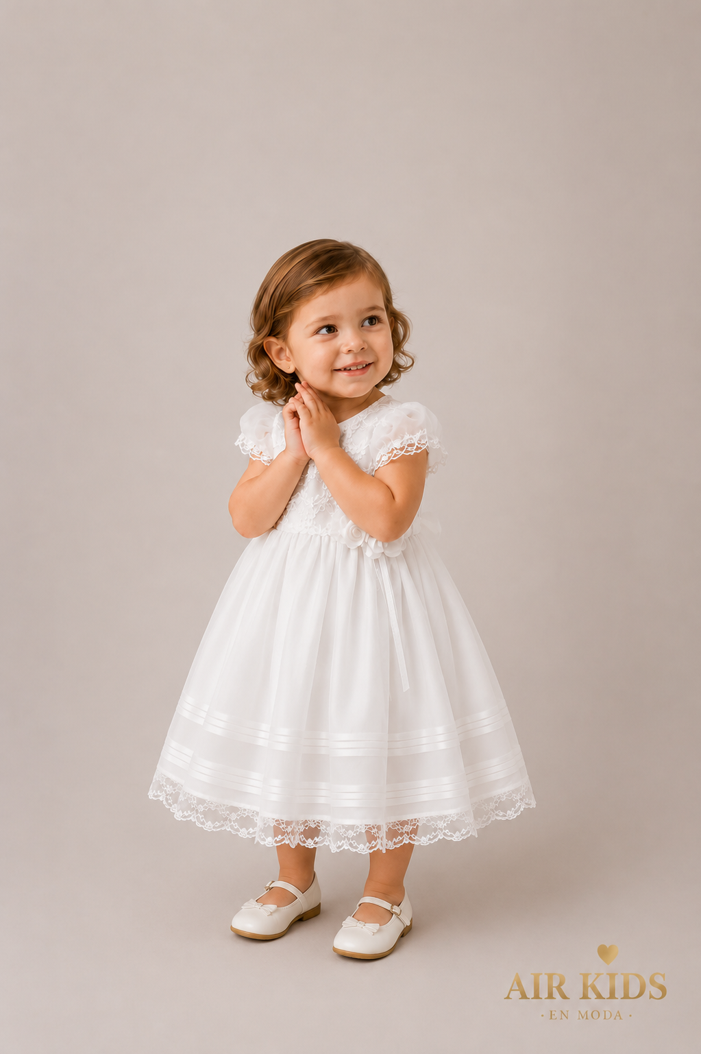 Bata de Bautizo para Niña 19-453 Talla 3 Años