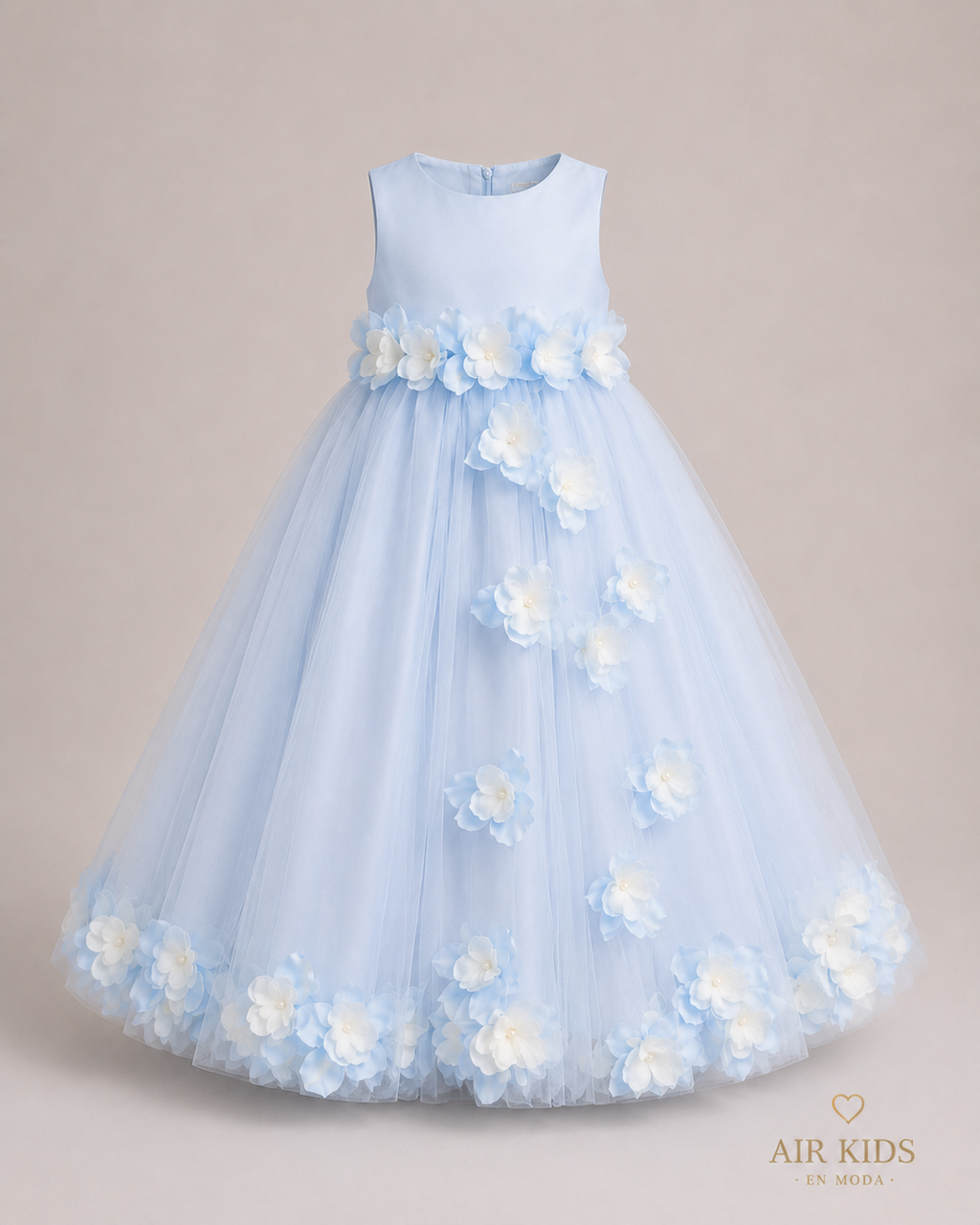 Vestido con Corona de Fiesta para Niñas 17-550 Talla 3 años