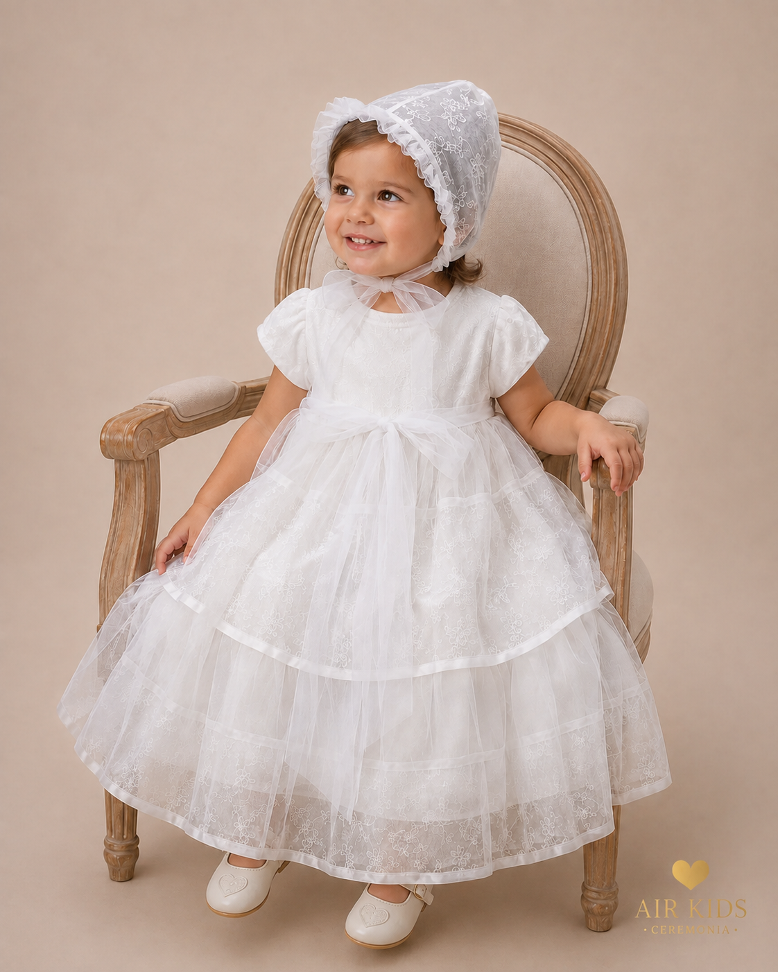 Bata de Bautizo para Niña 00275 Talla 2 Años