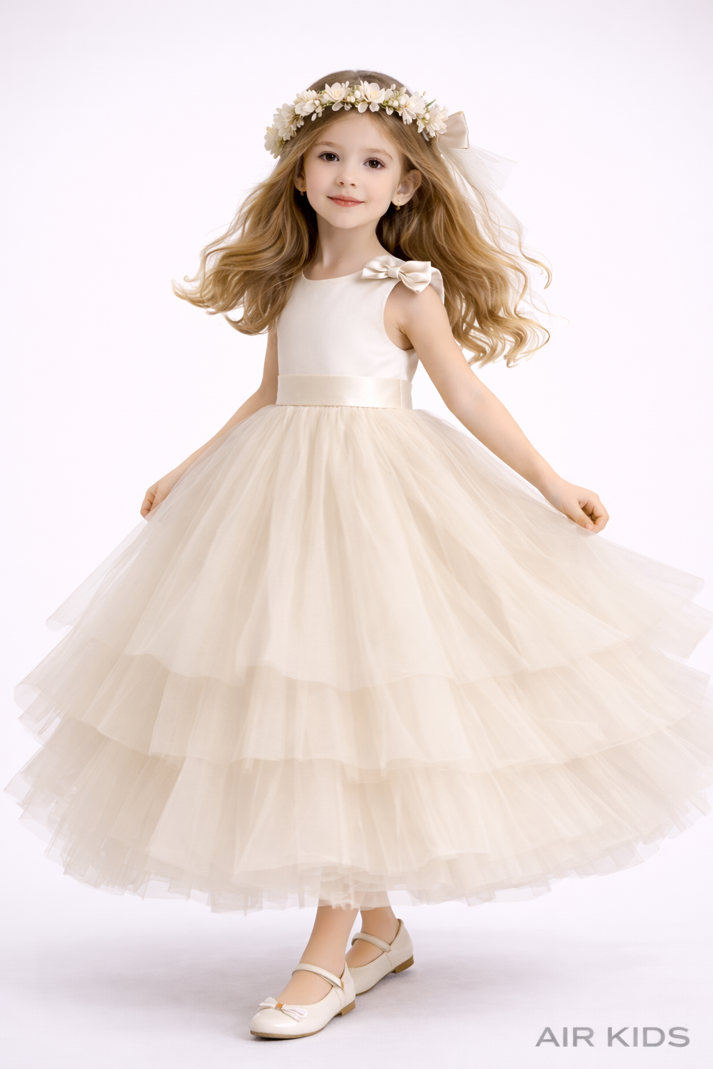 Vestido con Corona de Fiesta para Niña 23-026 Talla 6 Años