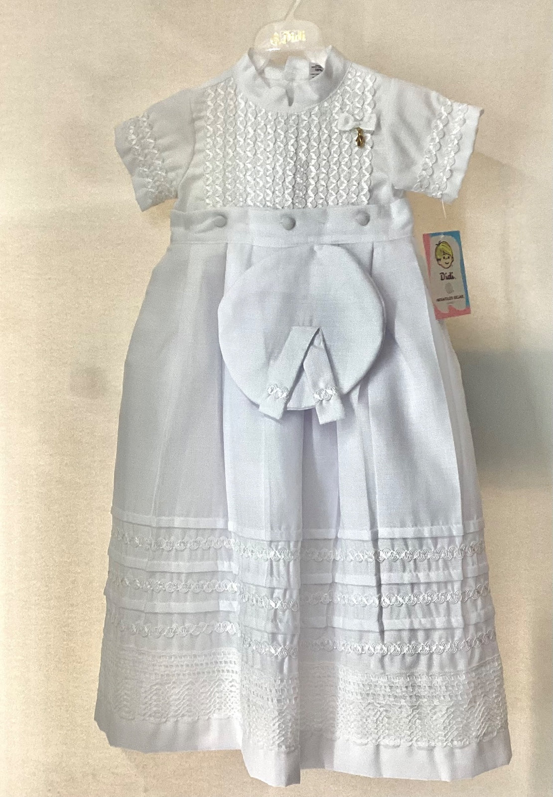 Ropon de Bautizo para Niño Didi 6439 Talla 18 Meses