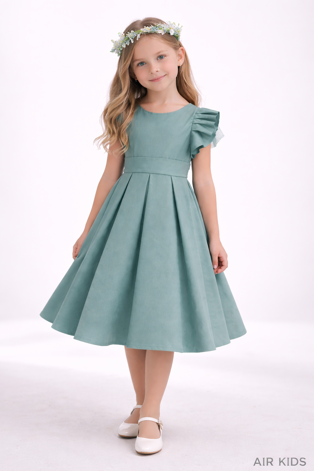 Vestido con Corona de Fiesta para Niñas 24-514