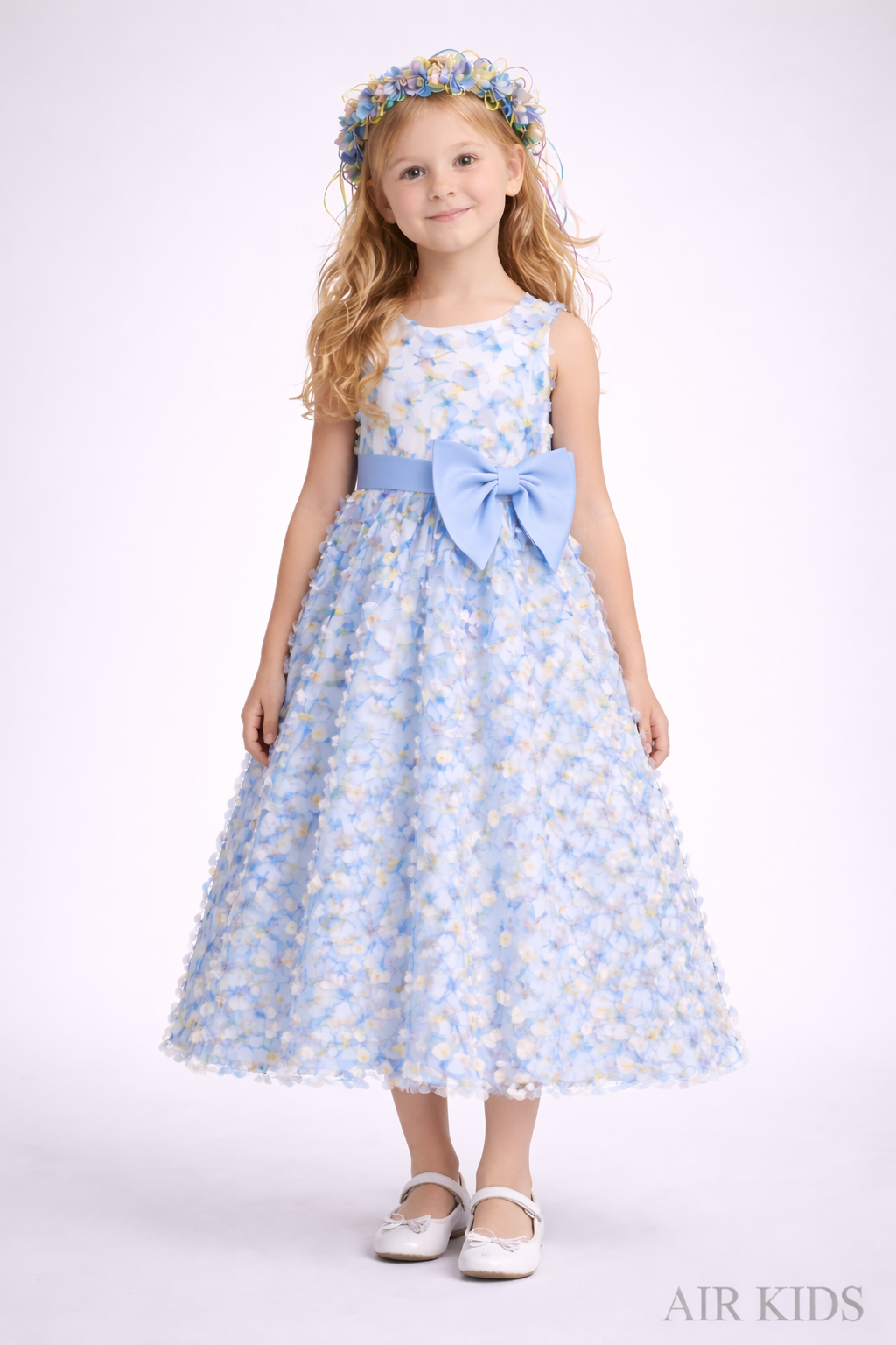 Vestido con Corona de Fiesta para Niña 24-029