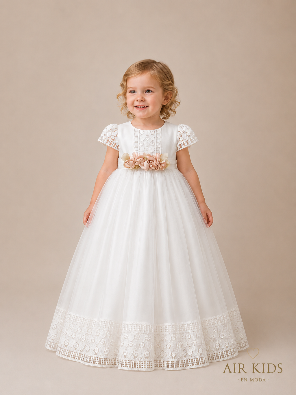 Ropon de Bautizo para Niña 23-116 Talla 3 años