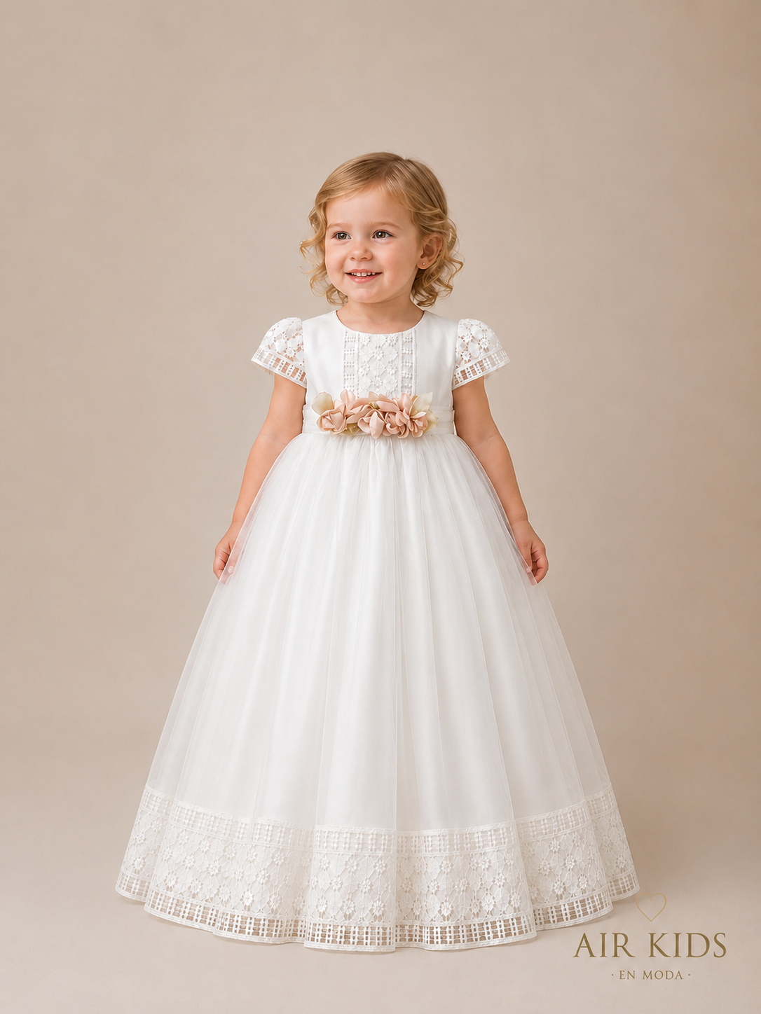 Ropon de Bautizo para Niña 23-116 Talla 3 años
