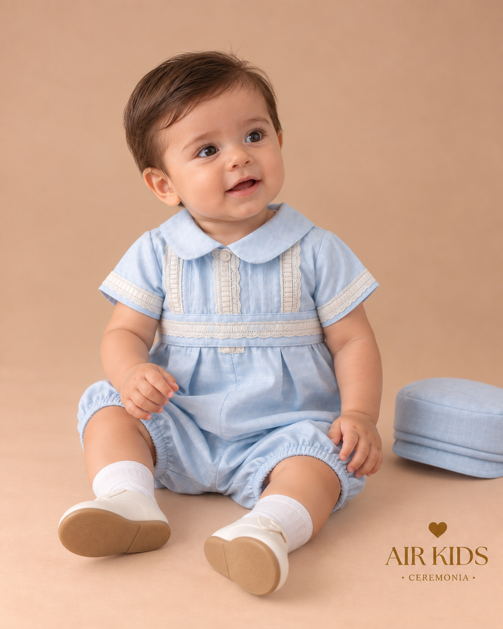Traje de Bautizo Niño 09-173 Talla 12 Meses
