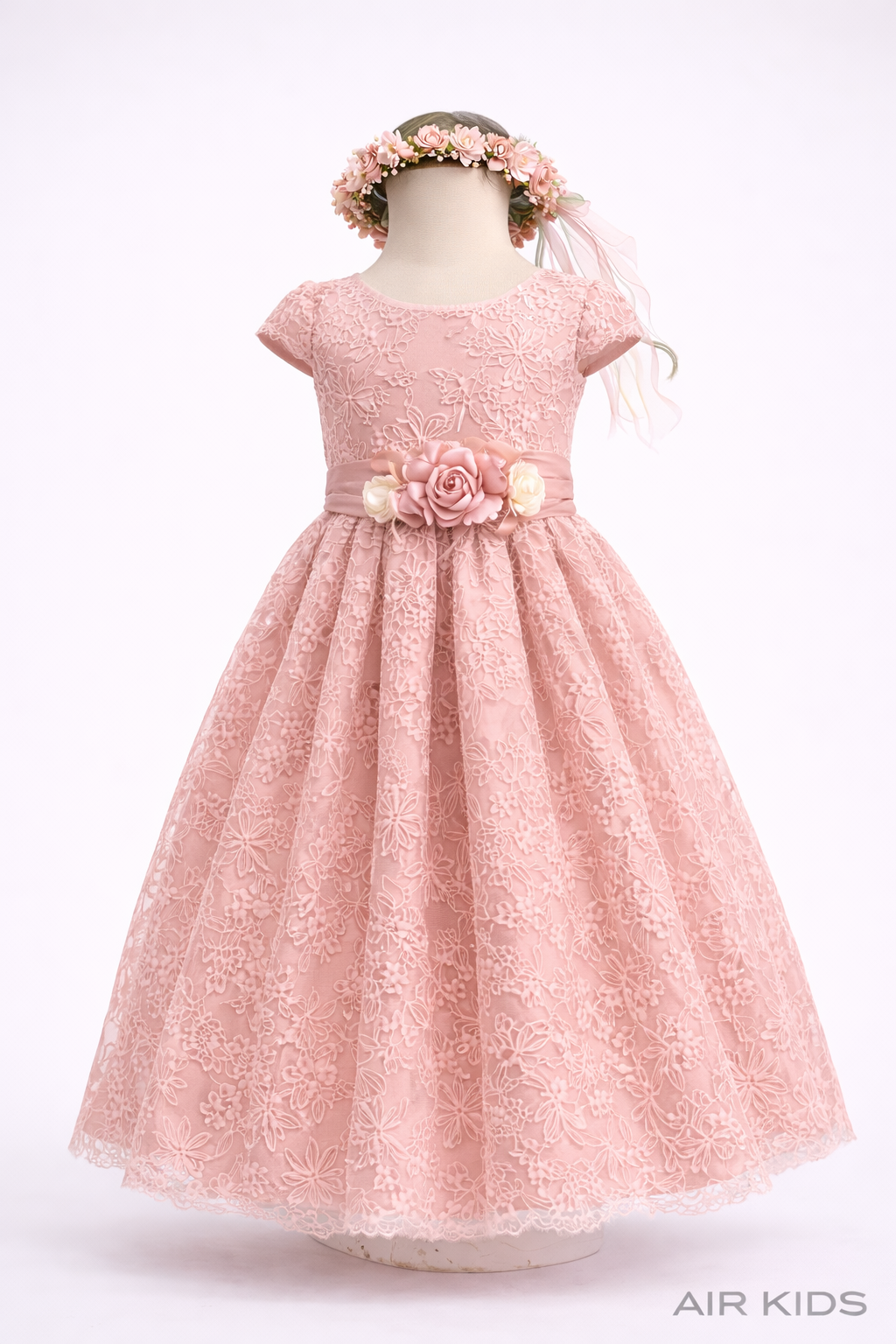 Vestido con Corona de Fiesta para Niña 23-507 Talla 6 Años