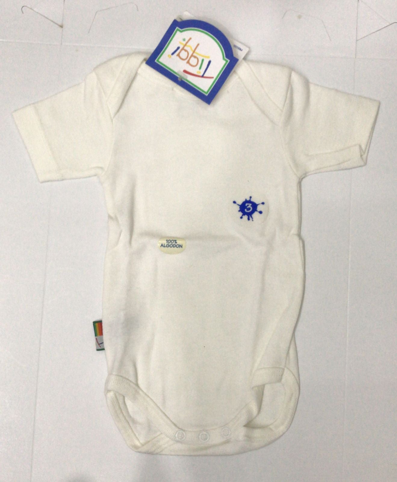 Body Corto Unisex Puebla Tiqqi 1105 Talla 3 Meses