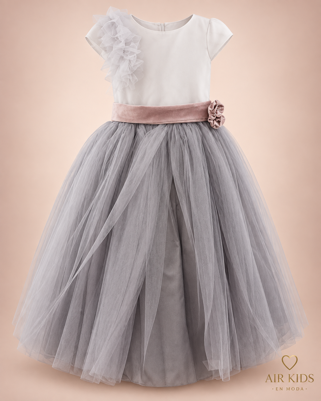 Vestido con Corona de Fiesta para Niña 24-519