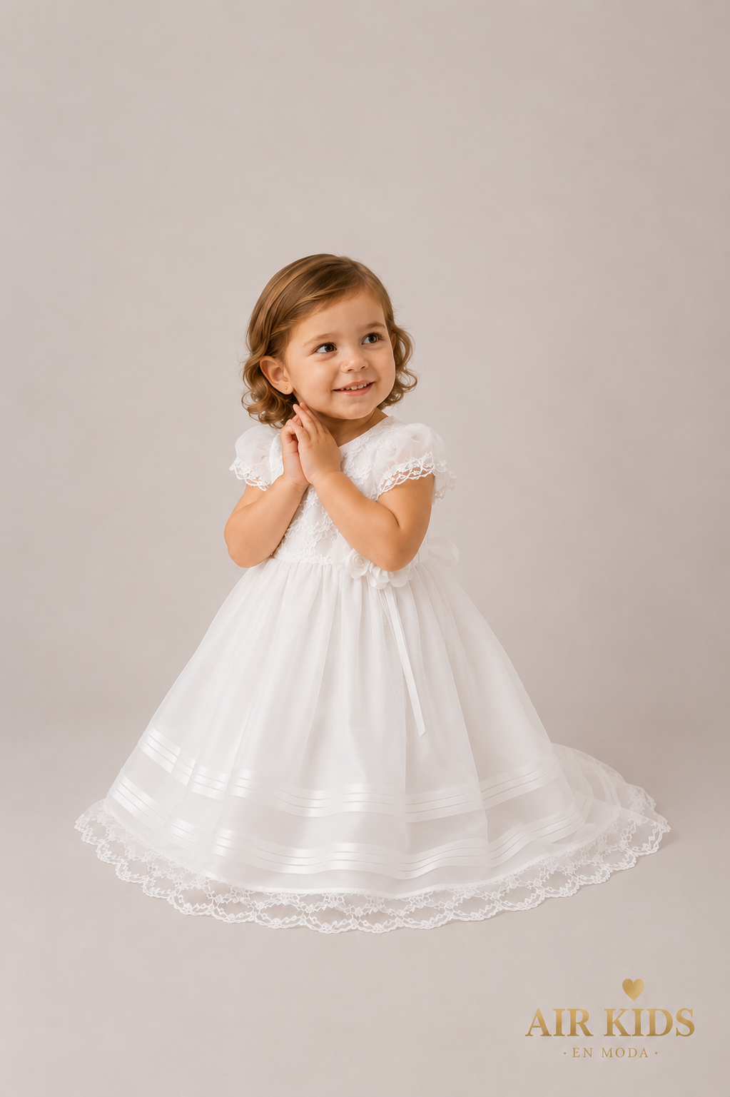 Bata de Bautizo para Niña 19-453 Talla 3 Años